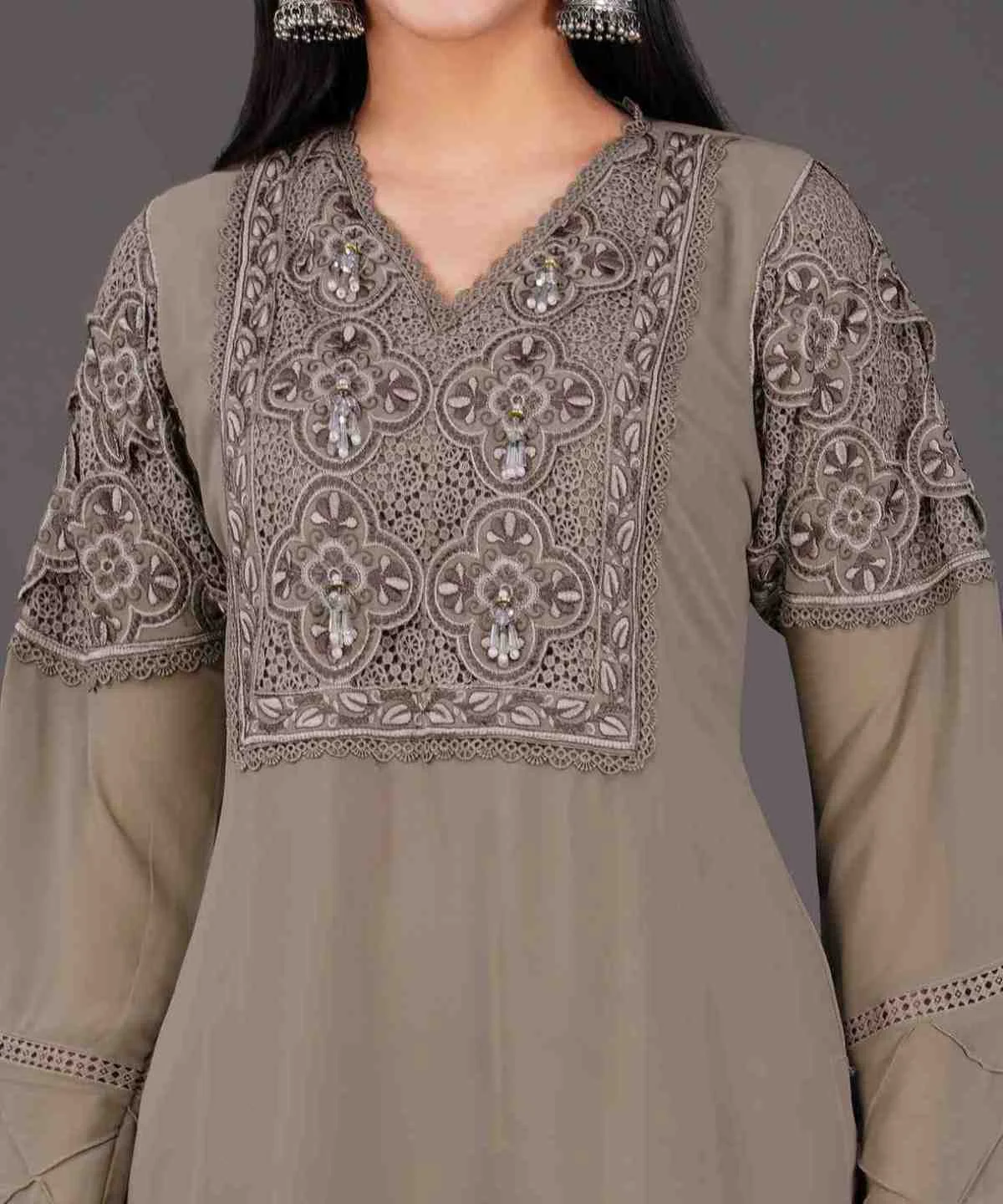 taupe-embroidered-kurta-set-close-up